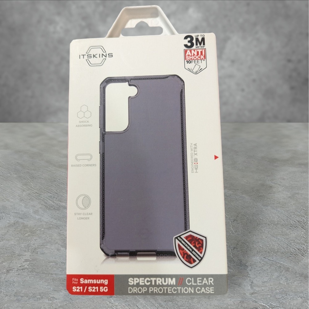 Itskins Spectrum Clear Case Samsung‎ Galaxy S21 / S21 5G Gray See Description T2